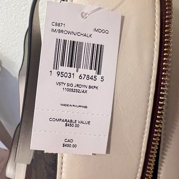 coach Jordyn Backpack In Signature Canvas With Varsity Motif CB871 - Picture 9 of 9